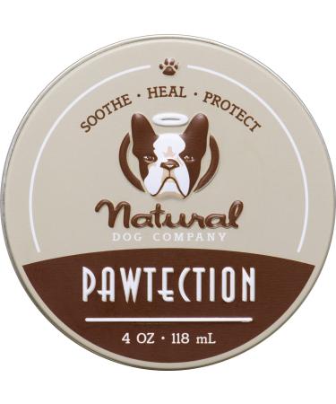 Natural Dog Company PawTection Dog Paw Balm Tin, Protects Paws from Hot Surfaces, Sand, Salt, & Snow, Organic, All Natural Ingredients (4 oz Tin)