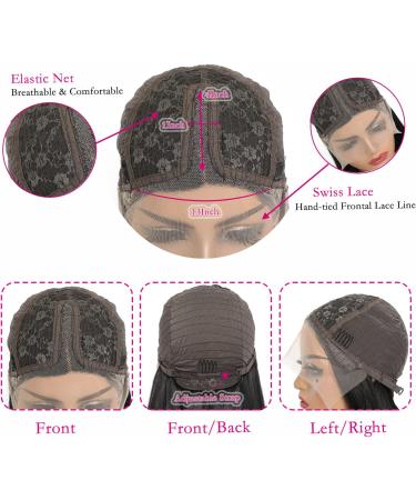 Lace Front Wigs Human Hair Body Wave 13x4x1 T Part Medium Pre Plucked Bleached Knots Brazilain Real Indian Thick High Destiny Medium Part Glueless 13x4x1 Lace Wigs Baby Hair Natural Color 16 Inch - Buy Online on GoSupps.com