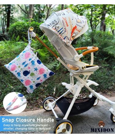 MIXIDON Wet Bag Waterproof Wet Dry Bag for Swimsuits Cloth Nappy Wet Bag Outdoor Organiser Bag for Baby Items Wet Dry Clothes Bag Pattern 6 - Buy Online on GoSupps.com