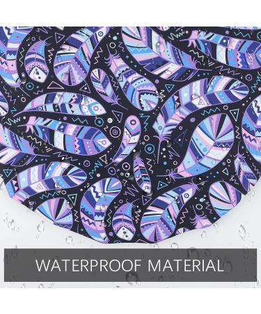 Pozilan Luxury Reusable Waterproof Shower Cap for Women - Double Layer Silk Satin Lined, Extra Large Size - Adjustable and Purple (1 Pack) - Buy Online on GoSupps.com