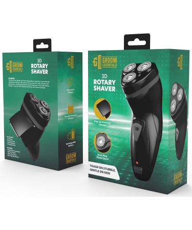 Groom Essentials 3D Rotary Electric Shaver for Men | Rechargeable Razor with Pop-up Trimmer | Ergonomic Dual Blade Guards 3 Floating Heads - Buy Now - Buy Online on GoSupps.com