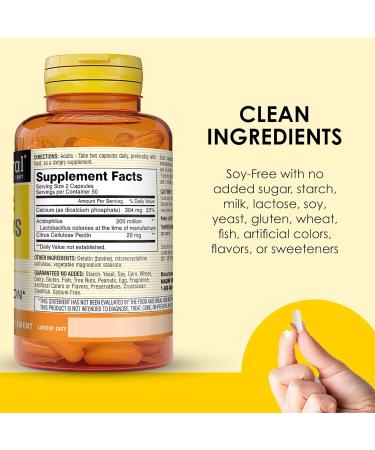 MASON NATURAL Probiotic Acidophilus 150 Day Supply Supports Regularity and Normal Digestion with Pectin & Calcium 100 Capsules (Pack of 3) - Buy Online on GoSupps.com