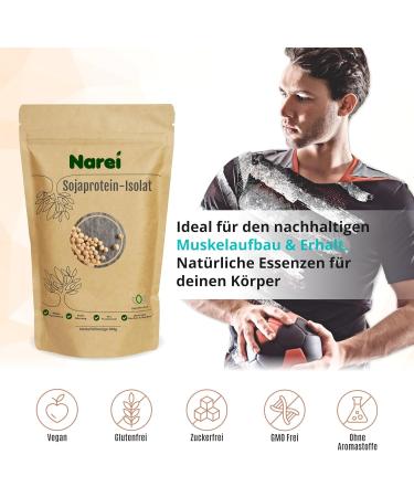 Nare Ei Soy Protein Isolate Powder - 90% Vegan Protein for Smoothies Muesli & Shakes - 850g Pack - Buy Online on GoSupps.com