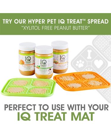 Hyper Pet IQ Treat Lick Mat for Dogs & Cats- 2 Pack Green/Orange | Slow Feeder & Puzzle Feeder Alternative | Dog Enrichment Toy - Buy Online on GoSupps.com