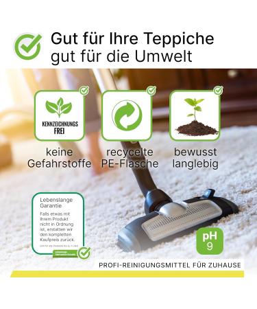 Biohy Carpet Shampoo 1L - Powerful Organic Carpet Cleaner Concentrate | Gentle & Animal-Friendly | Ideal for Stubborn Spots - Buy Online on GoSupps.com