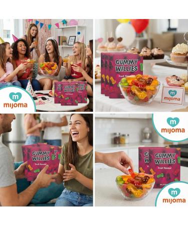  MIJOMA MIJOMA Pack of 3 penis-shaped gummies - 3 x 100g - Delicious fruity and surprising - Ideal for hen or bachelorette parties - Buy Online on GoSupps.com