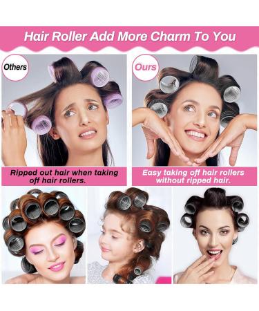Qinzave 37-Piece Curls Set - 4 Sizes Hair Rollers (64mm 48mm 36mm 25mm) & 12 Stainless Steel Clips for All Hair Lengths - Buy Online on GoSupps.com