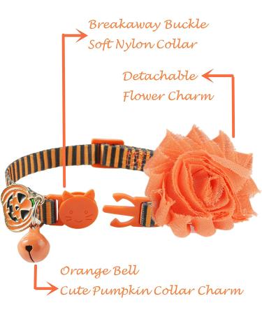 BoomBone Fall Cat Collar with Bell and Pumpkin Charm - Stylish and Safe for Your Feline Friend - Buy Online on GoSupps.com