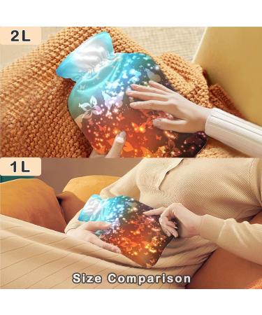 Naanle Butterfly Flower Hot Water Bottle - 2L Transparent Heating Bag for Pain Relief & Cold Therapy | Hand & Foot Comfort | International Shipping - Buy Online on GoSupps.com