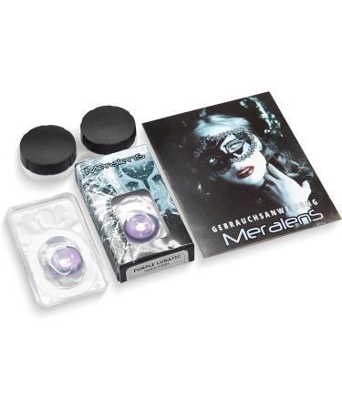 Funnylens Purple Black Crazy Fun Contact Lenses | Perfect for Halloween & Carnival | Free Lens Containers Included - Buy Online on GoSupps.com