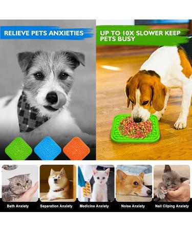 3 Pack Lick Mat for Dogs and Cats - Dog Slow Feeder & Grooming Mat - Food-Grade & Non-Toxic - Buy Online on GoSupps.com