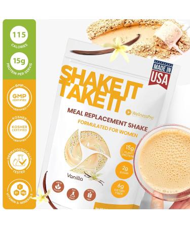 HARMONIFY Meal Replacement Shake for Women with Vanilla Flavor, Keto Fr endly, Kosher Certfied Protein Powder, Pre & Probiotics for Easy Digestion, No Sucralose Included, 16,9 Oz - Buy Online on GoSupps.com
