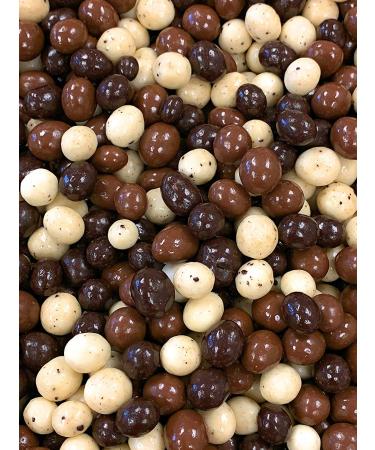 SweetGourmet Chocolate Covered Espresso Beans Blend - 1lb Pack | White, Milk, Dark Chocolate - Buy Online on GoSupps.com