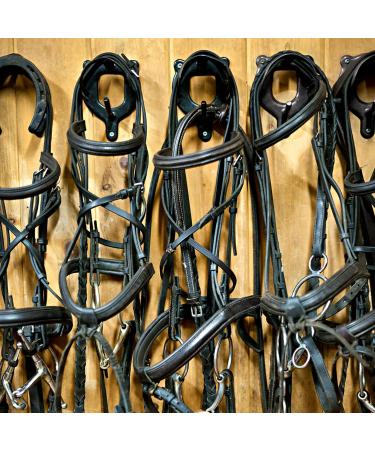 BoxoB Bridle Hooks - Set of 2 Metal Wall Brackets for Horse Saddles | Durable Black Pipe Design for Stable Barn & Saddle Room - Buy Online on GoSupps.com