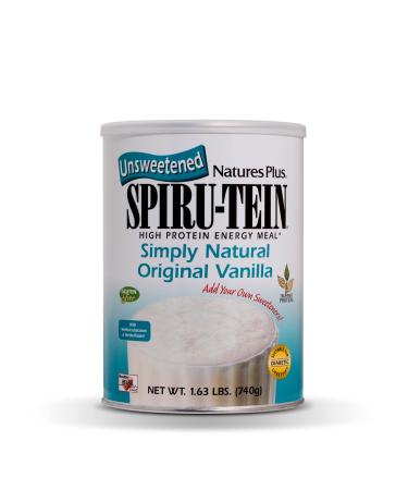 Nature's Plus Spiru-Tein High Protein Energy Meal Simply Natural Original Vanilla Unsweetened 1.63 lbs (740 g)