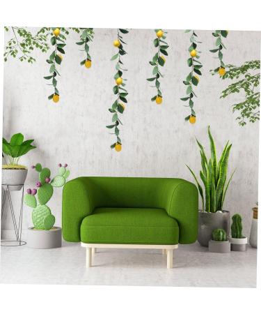 HOMSFOU 3 Pcs Simulation Lemon Rattan Lemon Vines Decorative Fruit Artificial Lemon Artificial Vines Garland Summer Garland for Mantle Lifelike Fruit Decoration Wedding Plant Stem Plastic Yellowx3pcs 100x10cmx3pcs - Buy Online on GoSupps.com