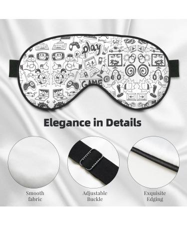 Video Game Boys Print Light Blocking Eye Mask | Soft Adjustable Sleep Mask for Travel & Yoga - Buy Online on GoSupps.com