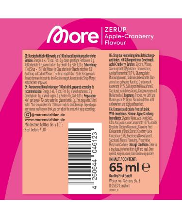 More Zerup Mixed 6 Series Bundle - Sugar-Free Syrup with Real Fruit Extracts | Vegan Zero Calories | 6 x 65ml - Made in Germany - Buy Online on GoSupps.com