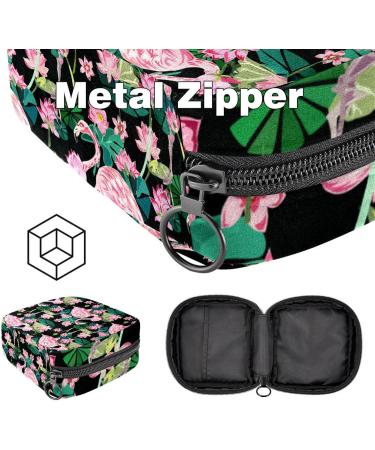 Women s Binding Pocket Tampon Storage Bag - Pink Flowers & Flamingo Pattern | Stylish & Functional Bandage Zip Pockets - Buy Online on GoSupps.com