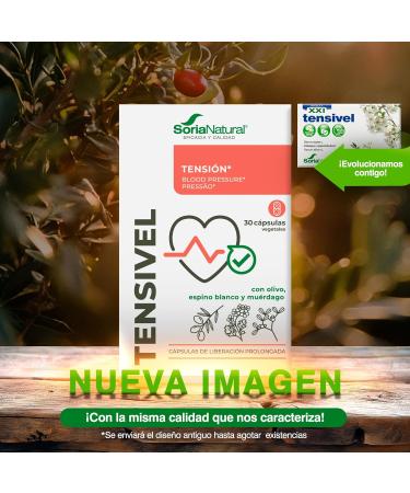  Soria Natural Soria Natural Tensivel Cardiovascular Health Aid Blood Pressure Circulation Blend of Olive Hawthorn and Mistletoe Extracts - 30 Capsules - Buy Online on GoSupps.com