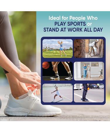 Footminders Comfort Orthotic Arch Support Insoles (Pair) - Large Men 9-11 Women 10-12 - Relieve Foot Pain from Flat Feet & Plantar Fasciitis - Buy Online on GoSupps.com