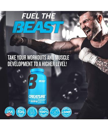 Beast Sports Nutrition Creature - 180 Veg Capsules for Strength & Energy | 5 Creatine Forms, 60 Servings - Buy Online on GoSupps.com