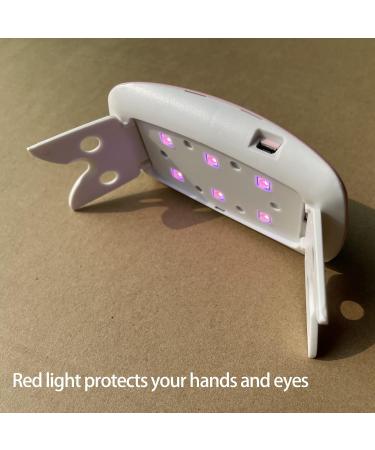 BIDUO Mini UV LED Nail Lamp - Portable USB Nail Dryer for All Gel Polish | Compact Size & Dual Timers (30s/60s) - Pink - Buy Online on GoSupps.com
