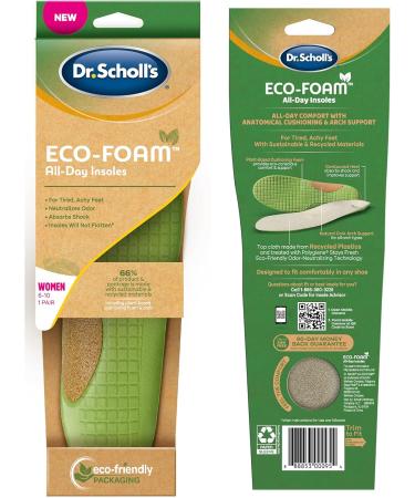 Dr. Scholl's Eco-Foam Insoles for Women - Sustainable Shoe Inserts (Size 6-10) - Comfort & Support - Buy Online on GoSupps.com