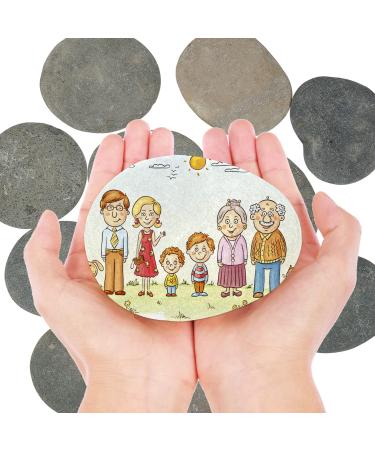 Lulonpon 10 Pieces Extra Large Painting Rocks  4-4.3 Inches Rocks for Painting Smooth Rocks Bulk Flat Rocks Natural Smooth Surface Arts and Crafting Painting Supplies for Kid Painters (Gray-Middle)
