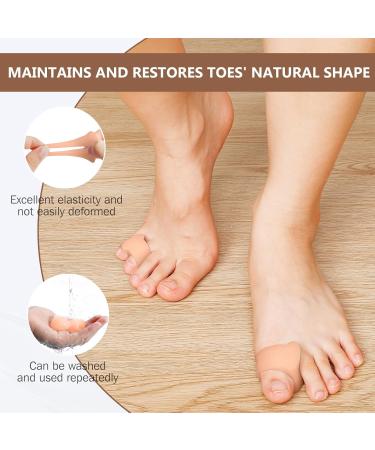 Toe Spacers for Women & Men - Gel Toe Separators for Hammertoe & Bunion Pain Relief - 4 Pcs Soft & Comfortable (Beige Sizes L & M - Buy Online on GoSupps.com