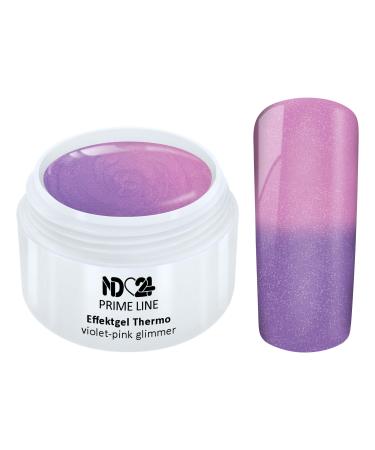 Prime Line - Thermo Color Uv Led Gel Violet-Pink Glimmer Design - Made in Germany - 5ml