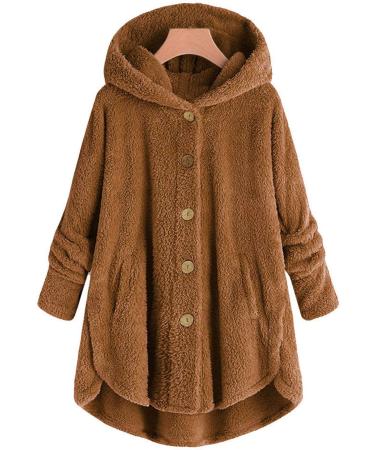 Women's Fleece Plush Jacket - Warm Breathable & Cozy Zippered Wool Sweater - Autumn Winter Coat with Hood - Buy Online on GoSupps.com