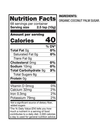 BetterBody Foods Organic Coconut Palm Sugar - Gluten-Free, Non-GMO, Low Glycemic Sugar Substitute - 1.5 lbs (24 Ounce) - Buy Online on GoSupps.com