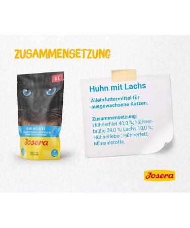 Josera Multipack Filet (6 x 70g) | Cereal-Free Super Premium Wet Cat Food | Pure Chicken Chicken with Duck & Salmon - Ideal for Adult Cats - Buy Online on GoSupps.com