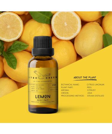 Organic Sicilian Lemon Essential Oil 30ml | Pure & Natural Aromatherapy | Boost Confidence & Spiritual Awakening | Ideal for Diffusers & Bath - Buy Online on GoSupps.com