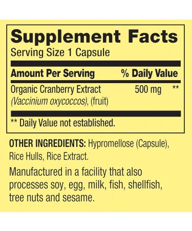 Spring Valley Cranberry Extract 500 mg - 60 Vegetarian Capsules - Set by Basket Goods - Buy Online on GoSupps.com