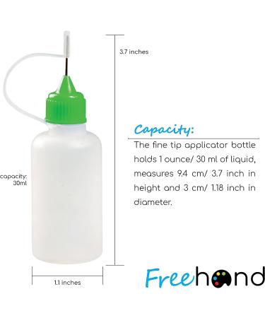Precision Tip Applicator Bottle Four 1 Oz. Bottles and 12 Tips for Multi-Purpose Use - Buy Online on GoSupps.com