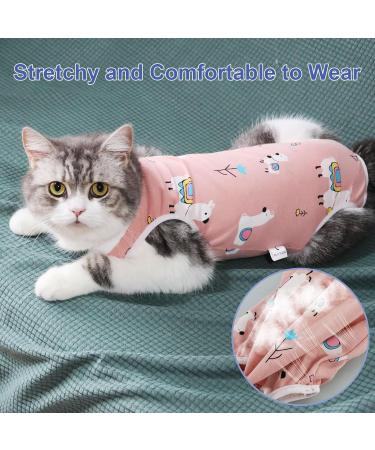 Professional Cat Recovery Suit - After Surgery Anti-Trim Wear for Belly Wounds & Skin Diseases | L Size Pink - Buy Online on GoSupps.com