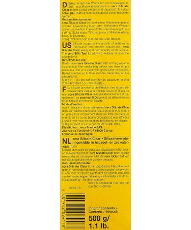 Buy Sera Marin Silicate Clear 500g - Permanent Silicate Removal (Pack of 2) | International Shipping - Buy Online on GoSupps.com