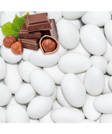 EinsSein 1kg wedding dragees chocolate almonds nougat white dull | dragees baptism communion celebrate party candybar | C - Buy Online on GoSupps.com