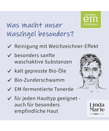  Linda Marie PROBIOTIQUE Pure Life Natural Cosmetics Set | Cleansing Gel Exfoliating Scrub and Balance Cream | Certified Organic Natural Cosmetics | Vegan and Microplastic-Free - Buy Online on GoSupps.com