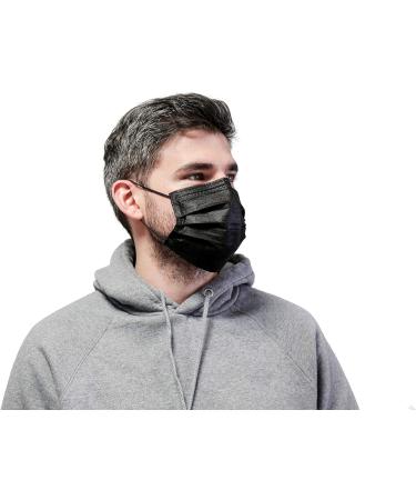 MEDI SANT 50+1 Black Disposable Surgical Masks - EN14683 Type I BFE 95% 3-Ply Protective Face Masks for International Shipping - Buy Online on GoSupps.com
