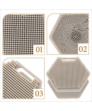 PATKAW Silicone Face Scrubber Double Sided Facial Cleansing Brush Gentle Face Exfoliator for Face Pore Cleanse Blackhead Body Cleansing Hair Brush Newborn Shower - Buy Online on GoSupps.com
