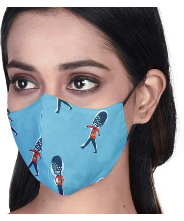 Raho Safe Suman Nathwani Designer Face Mask - 3-Layer 100% Pure Japanese Cotton | Breathable Washable Reusable - Set of 4 - Buy Online on GoSupps.com
