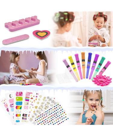BATTOP Kids Nail Polish Set for Girls | Nail Art Kit Ages 7-15 | 3 in 1 Pen Combo with Glitter & 3D Decorations - Buy Online on GoSupps.com