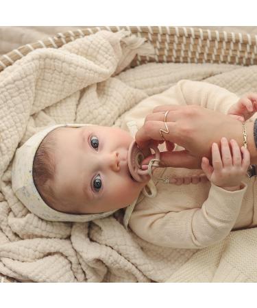 Lulababe Stage I Ballet Slippers + Sugar Swizzle Pacifier and Clip Set - 2 Pacifiers + 1 Clip - Soft Silicone Matching Holder for Infant Boys and Girls - Buy Online on GoSupps.com