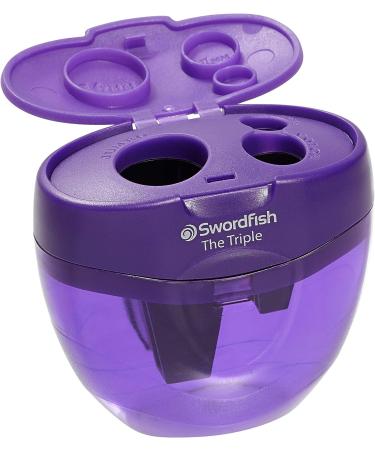 Swordfish The Triple 3 Hole Canister Pencil Sharpener (Single) - Purple  Pack of 1 - Buy Online on GoSupps.com