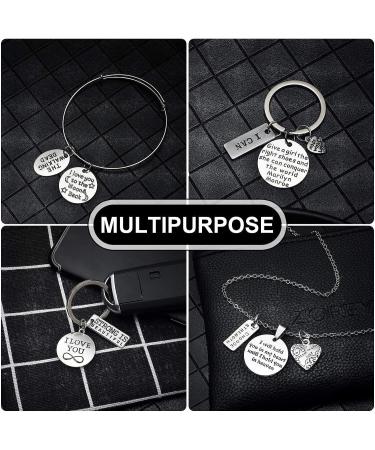 Hicarer 259 Pieces Inspirational Motivational Keychains Bulk - Open Jump Key Rings for DIY Necklaces & Bracelets - Buy Online on GoSupps.com