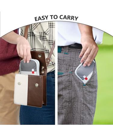 Romon Waterproof Travel Medication Bag Set | Large & Small Portable Pharmacy Storage | Grey | Ideal for Home Office & Travel - Buy Online on GoSupps.com