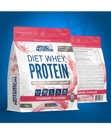  Applied Nutrition Applied Nutrition Diet Whey Strawberry Shake - Protein for Weight Management (1kg) (Strawberry Shake) - Buy Online on GoSupps.com
